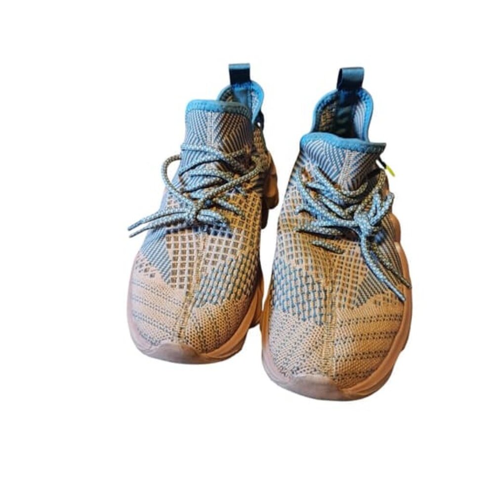 Men's Super-Light Flame Patterned Thick Sole Casual Sports Outdoor Shoes, US 10